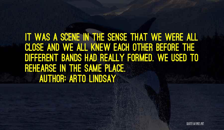 Arto Lindsay Quotes: It Was A Scene In The Sense That We Were All Close And We All Knew Each Other Before The