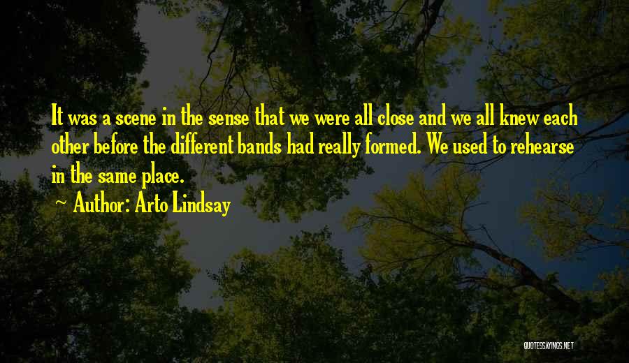 Arto Lindsay Quotes: It Was A Scene In The Sense That We Were All Close And We All Knew Each Other Before The