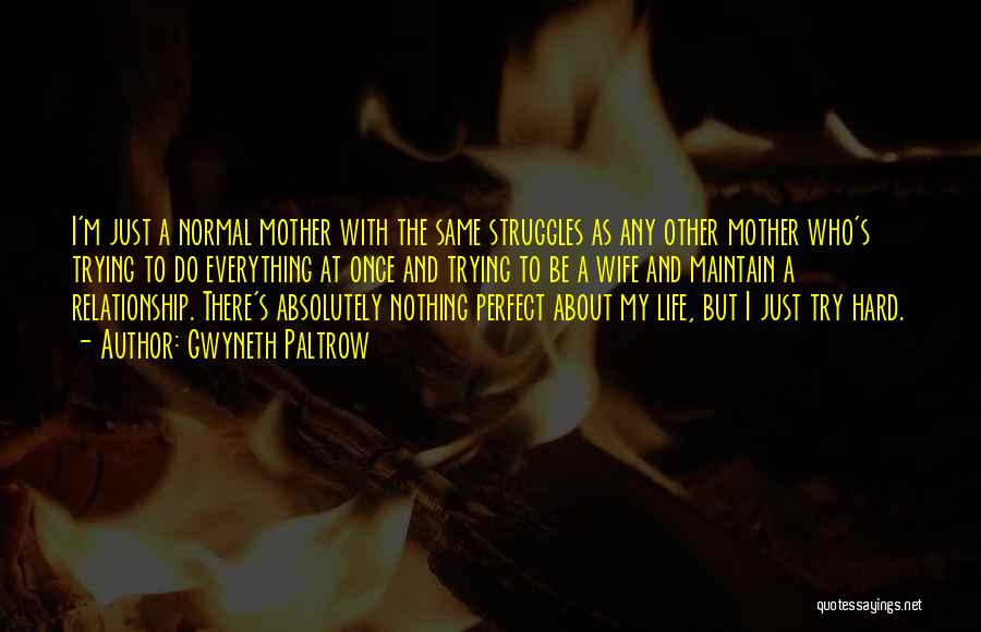 Gwyneth Paltrow Quotes: I'm Just A Normal Mother With The Same Struggles As Any Other Mother Who's Trying To Do Everything At Once