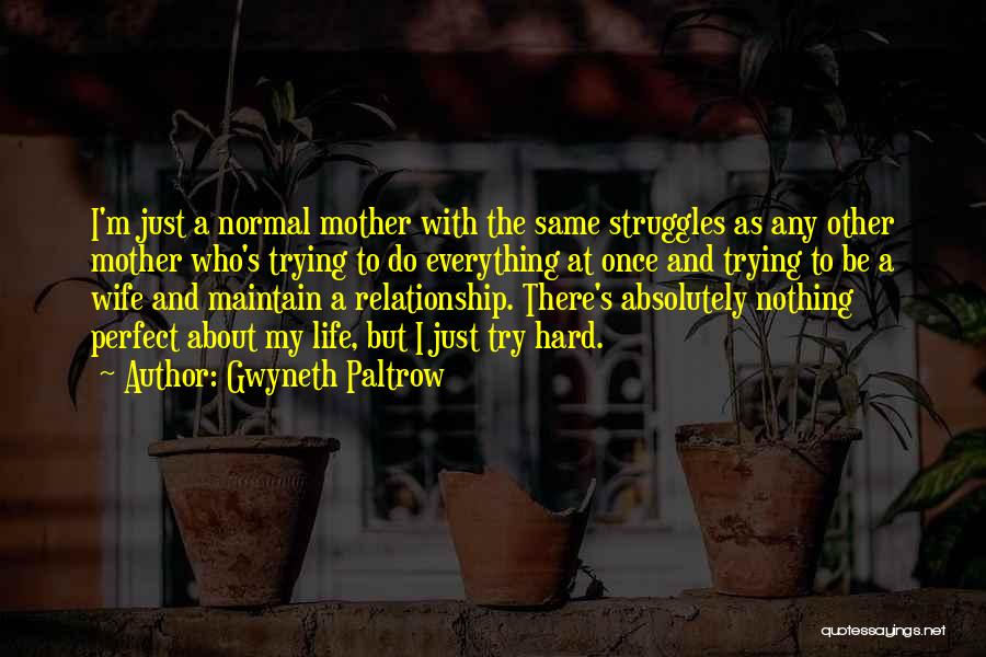 Gwyneth Paltrow Quotes: I'm Just A Normal Mother With The Same Struggles As Any Other Mother Who's Trying To Do Everything At Once