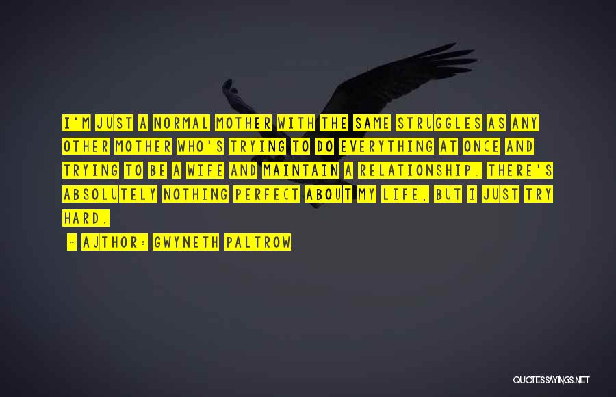 Gwyneth Paltrow Quotes: I'm Just A Normal Mother With The Same Struggles As Any Other Mother Who's Trying To Do Everything At Once