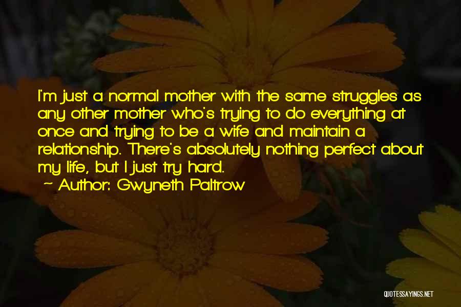Gwyneth Paltrow Quotes: I'm Just A Normal Mother With The Same Struggles As Any Other Mother Who's Trying To Do Everything At Once