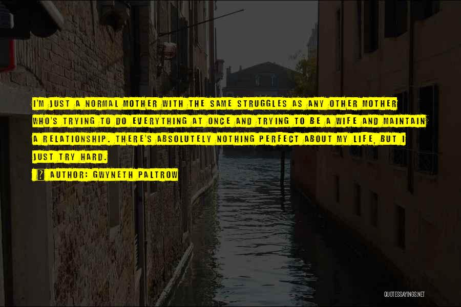 Gwyneth Paltrow Quotes: I'm Just A Normal Mother With The Same Struggles As Any Other Mother Who's Trying To Do Everything At Once
