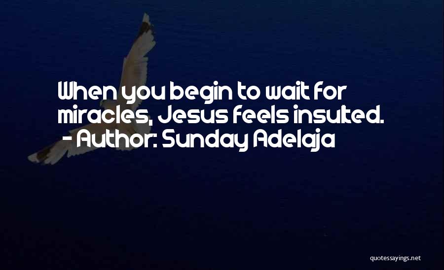 Sunday Adelaja Quotes: When You Begin To Wait For Miracles, Jesus Feels Insulted.