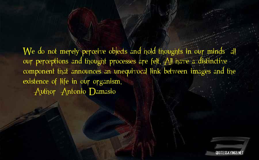 Antonio Damasio Quotes: We Do Not Merely Perceive Objects And Hold Thoughts In Our Minds: All Our Perceptions And Thought Processes Are Felt.