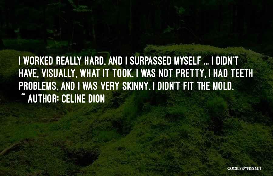 Celine Dion Quotes: I Worked Really Hard, And I Surpassed Myself ... I Didn't Have, Visually, What It Took. I Was Not Pretty,