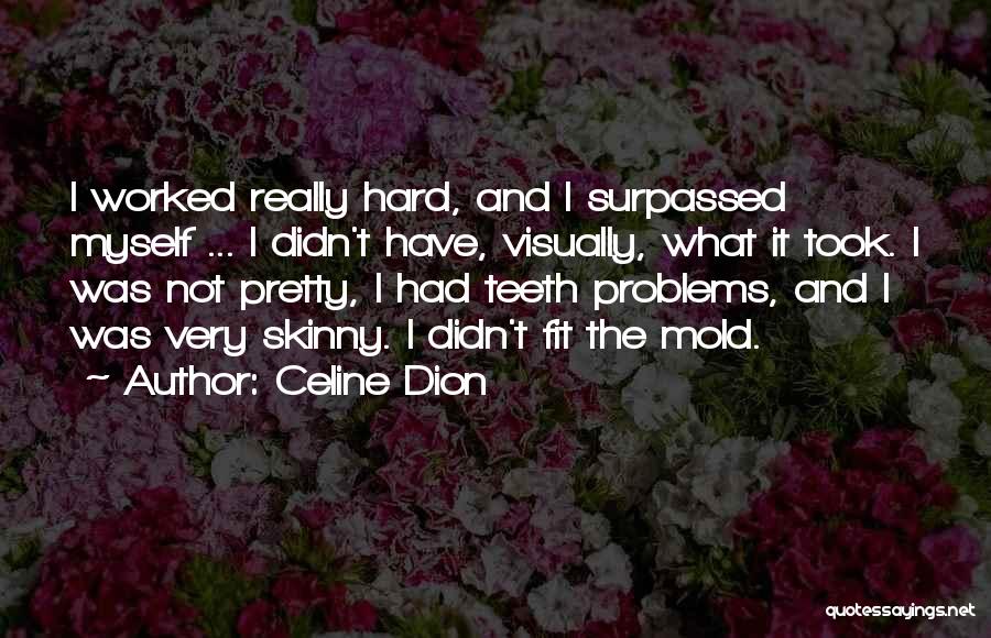 Celine Dion Quotes: I Worked Really Hard, And I Surpassed Myself ... I Didn't Have, Visually, What It Took. I Was Not Pretty,