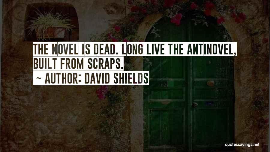 David Shields Quotes: The Novel Is Dead. Long Live The Antinovel, Built From Scraps.