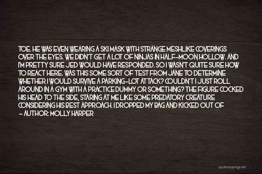 Molly Harper Quotes: Toe. He Was Even Wearing A Ski Mask With Strange Meshlike Coverings Over The Eyes. We Didn't Get A Lot