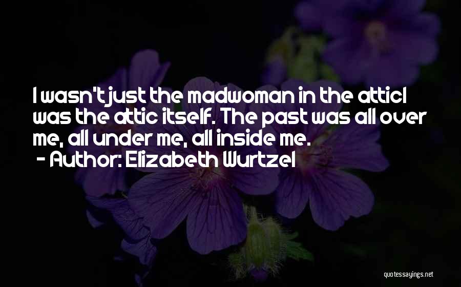 Elizabeth Wurtzel Quotes: I Wasn't Just The Madwoman In The Attici Was The Attic Itself. The Past Was All Over Me, All Under