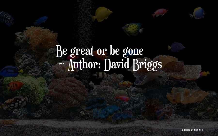 David Briggs Quotes: Be Great Or Be Gone