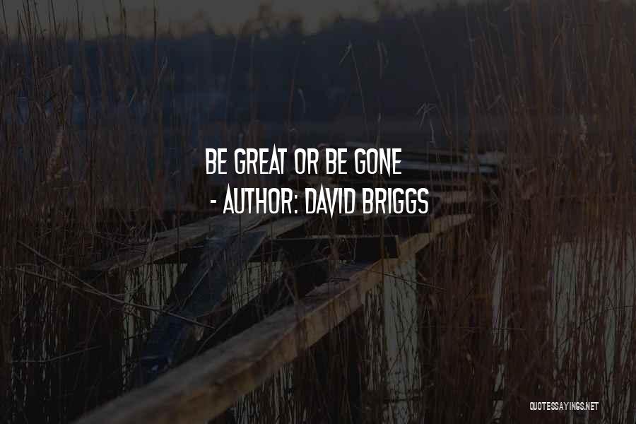 David Briggs Quotes: Be Great Or Be Gone
