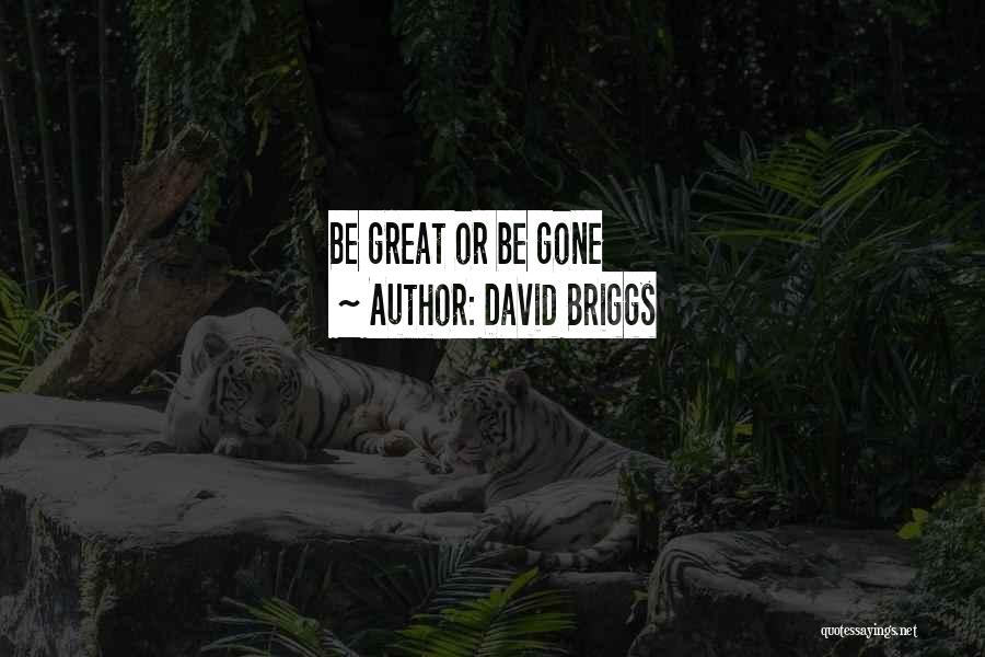 David Briggs Quotes: Be Great Or Be Gone