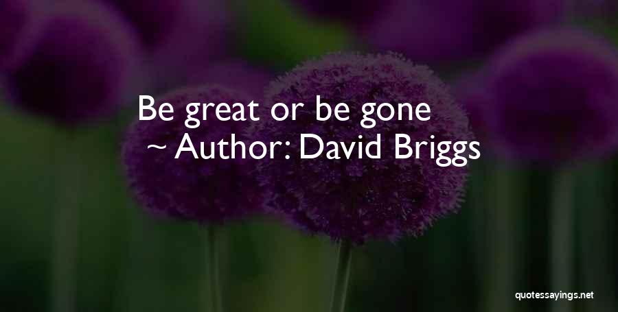 David Briggs Quotes: Be Great Or Be Gone