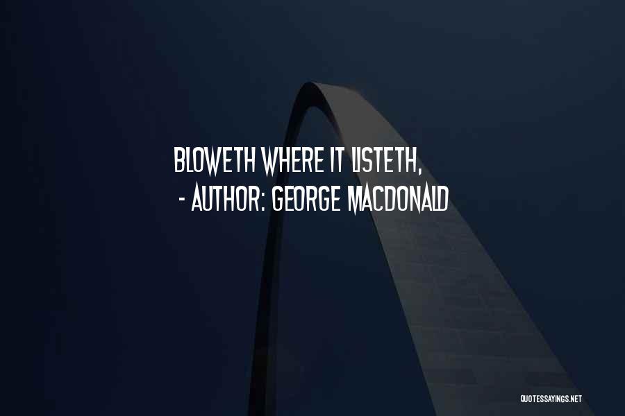 George MacDonald Quotes: Bloweth Where It Listeth,
