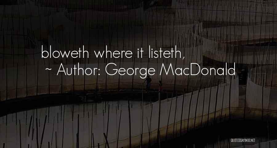 George MacDonald Quotes: Bloweth Where It Listeth,