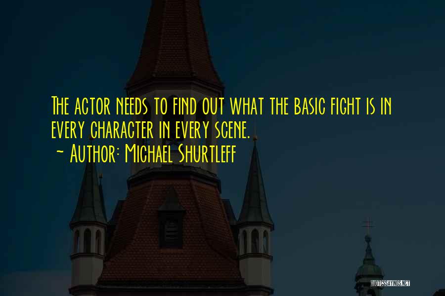 Michael Shurtleff Quotes: The Actor Needs To Find Out What The Basic Fight Is In Every Character In Every Scene.