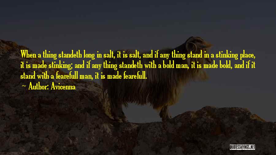Avicenna Quotes: When A Thing Standeth Long In Salt, It Is Salt, And If Any Thing Stand In A Stinking Place, It