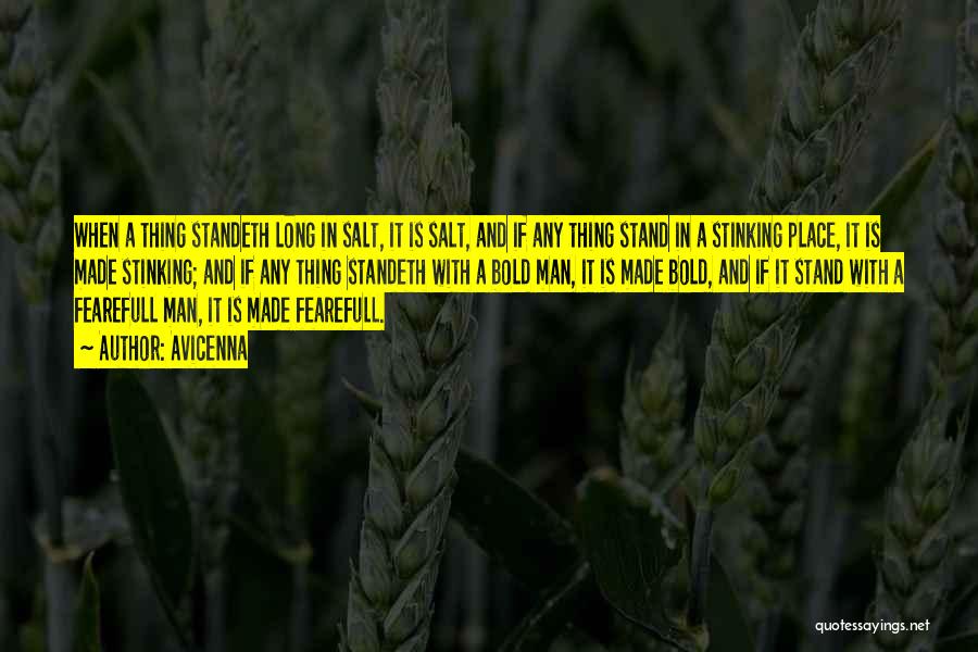 Avicenna Quotes: When A Thing Standeth Long In Salt, It Is Salt, And If Any Thing Stand In A Stinking Place, It