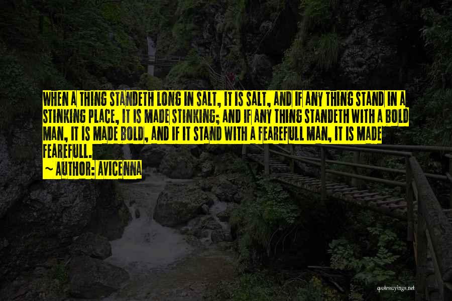 Avicenna Quotes: When A Thing Standeth Long In Salt, It Is Salt, And If Any Thing Stand In A Stinking Place, It