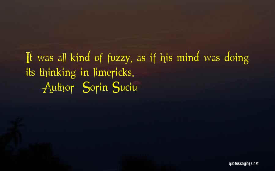 Sorin Suciu Quotes: It Was All Kind Of Fuzzy, As If His Mind Was Doing Its Thinking In Limericks.