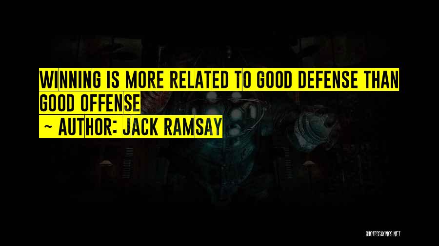 Jack Ramsay Quotes: Winning Is More Related To Good Defense Than Good Offense