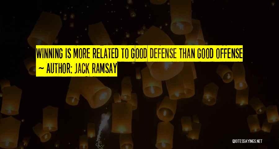 Jack Ramsay Quotes: Winning Is More Related To Good Defense Than Good Offense