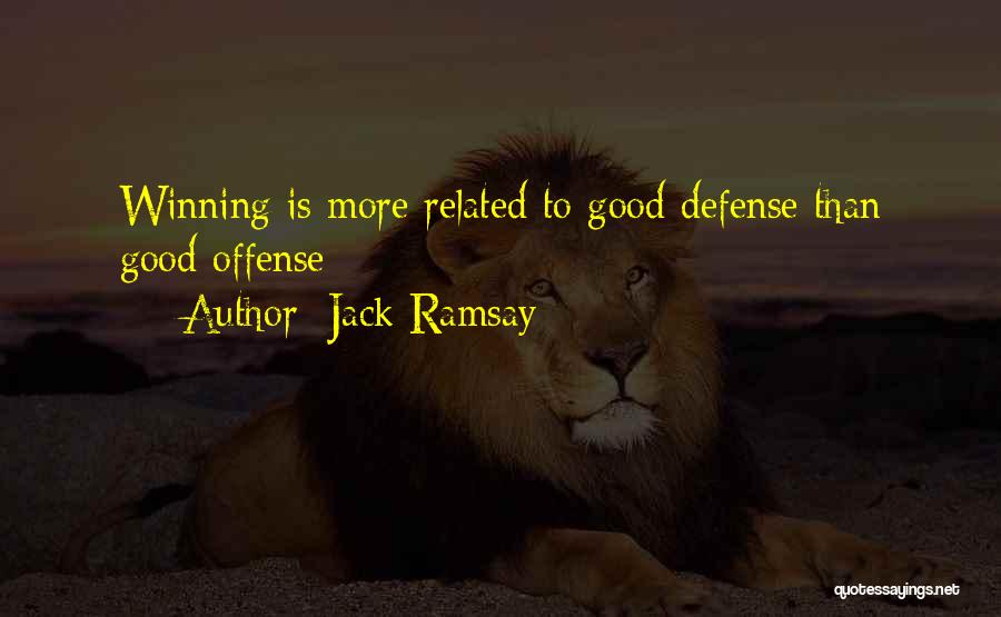 Jack Ramsay Quotes: Winning Is More Related To Good Defense Than Good Offense