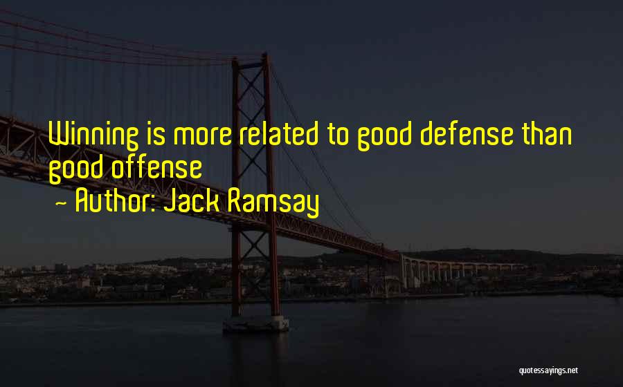 Jack Ramsay Quotes: Winning Is More Related To Good Defense Than Good Offense