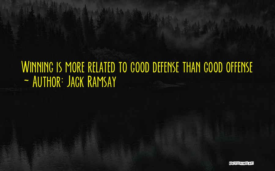 Jack Ramsay Quotes: Winning Is More Related To Good Defense Than Good Offense