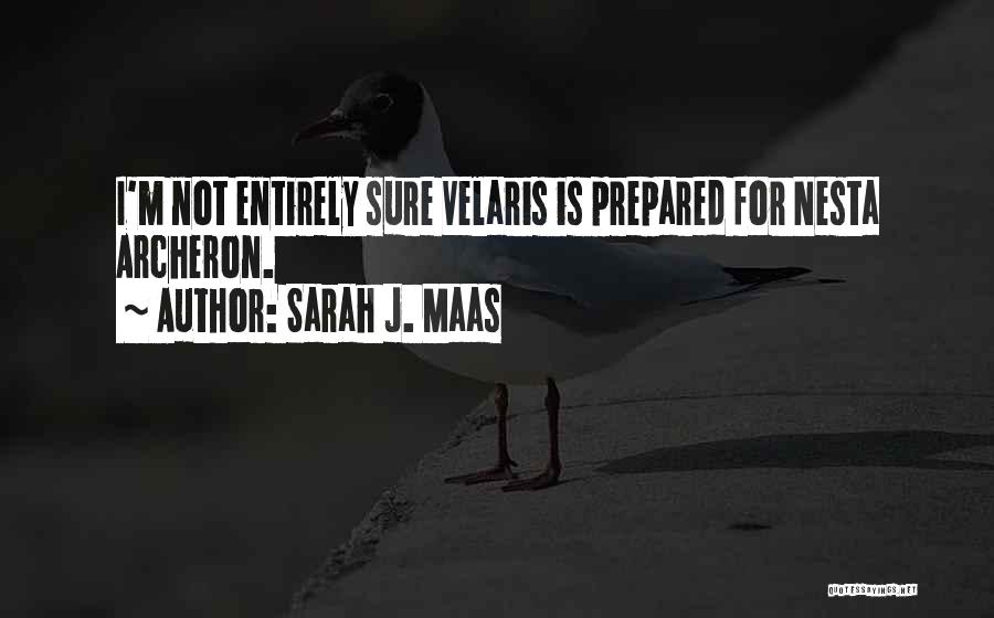 Sarah J. Maas Quotes: I'm Not Entirely Sure Velaris Is Prepared For Nesta Archeron.