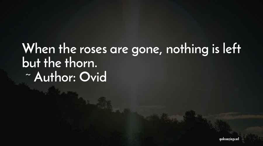 Ovid Quotes: When The Roses Are Gone, Nothing Is Left But The Thorn.