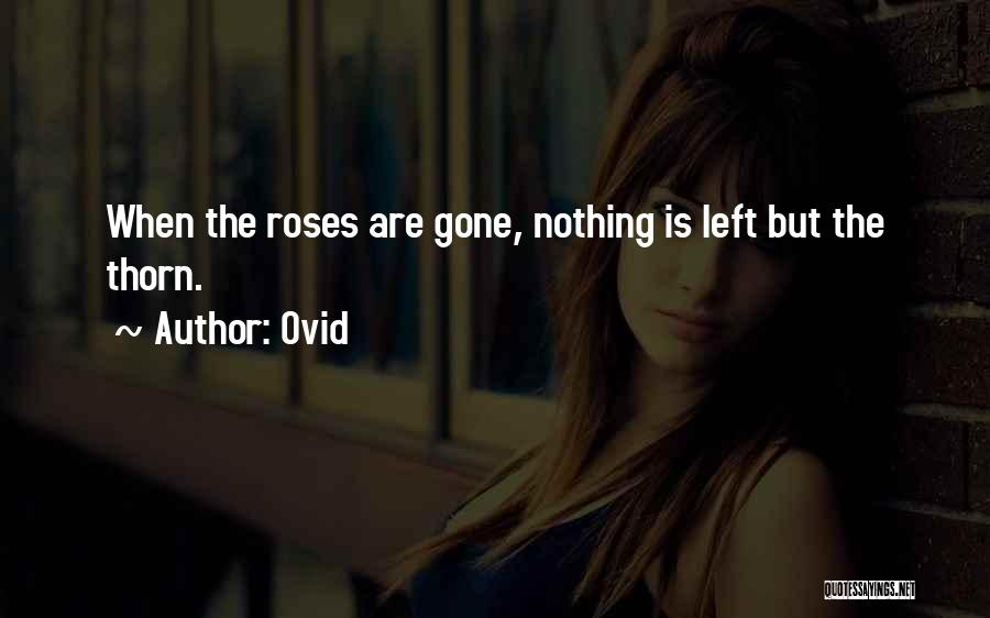 Ovid Quotes: When The Roses Are Gone, Nothing Is Left But The Thorn.
