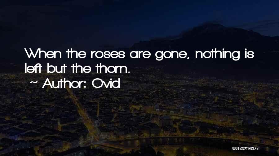 Ovid Quotes: When The Roses Are Gone, Nothing Is Left But The Thorn.