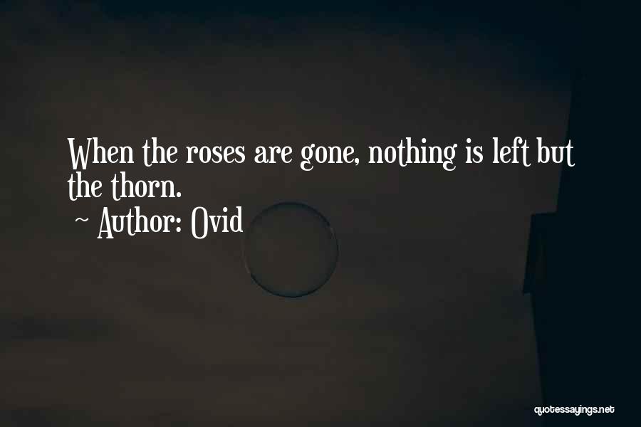 Ovid Quotes: When The Roses Are Gone, Nothing Is Left But The Thorn.