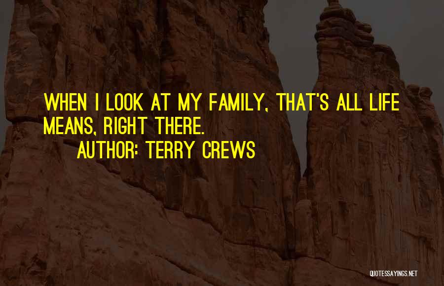 Terry Crews Quotes: When I Look At My Family, That's All Life Means, Right There.