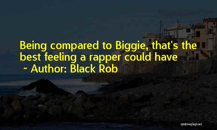 Black Rob Quotes: Being Compared To Biggie, That's The Best Feeling A Rapper Could Have