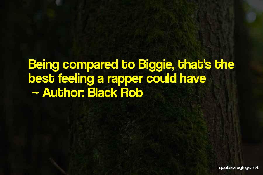 Black Rob Quotes: Being Compared To Biggie, That's The Best Feeling A Rapper Could Have