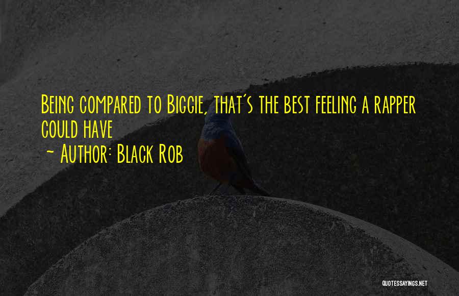 Black Rob Quotes: Being Compared To Biggie, That's The Best Feeling A Rapper Could Have