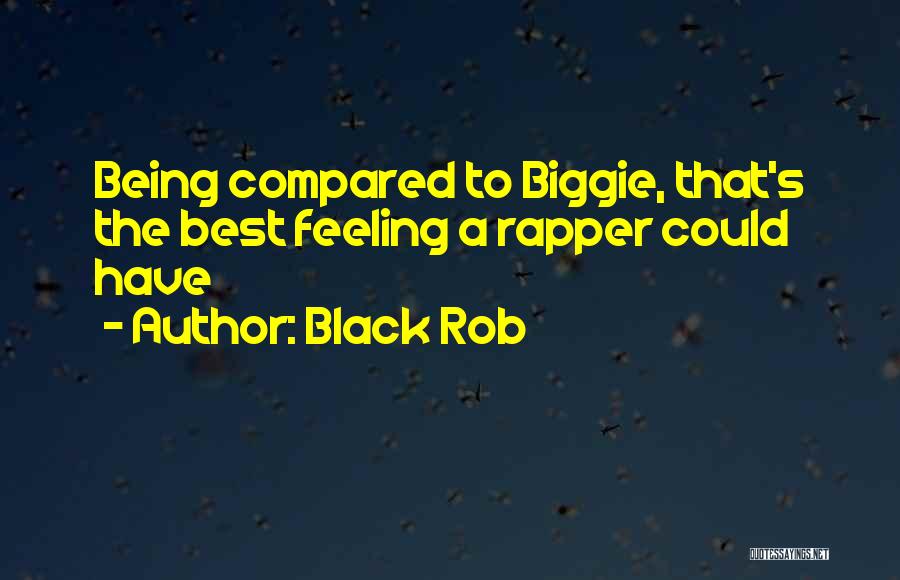 Black Rob Quotes: Being Compared To Biggie, That's The Best Feeling A Rapper Could Have