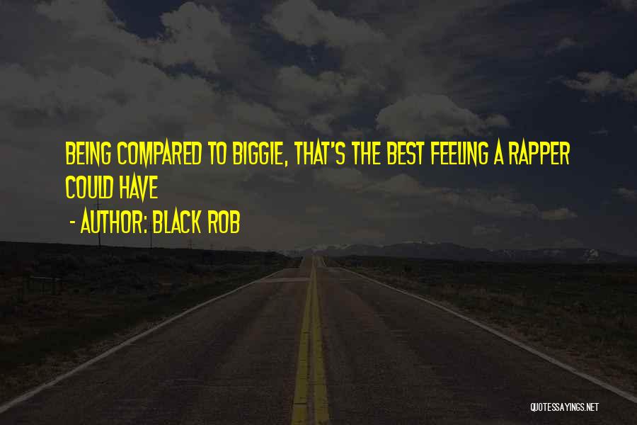 Black Rob Quotes: Being Compared To Biggie, That's The Best Feeling A Rapper Could Have