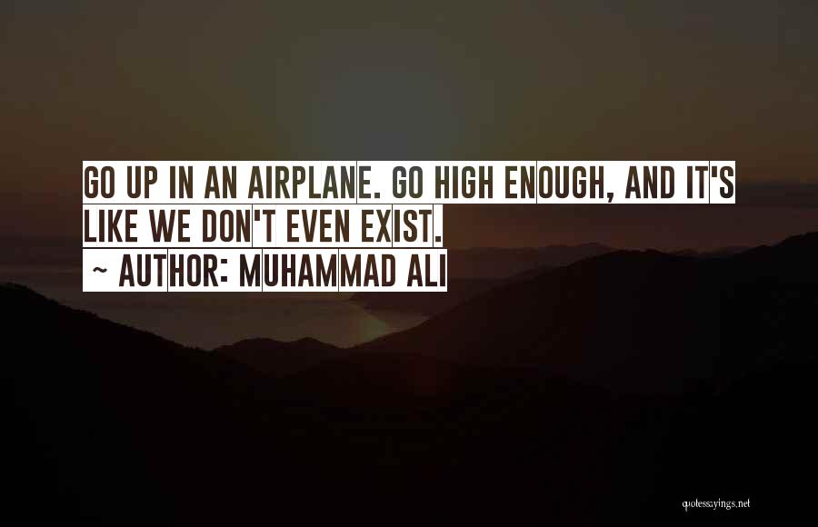 Muhammad Ali Quotes: Go Up In An Airplane. Go High Enough, And It's Like We Don't Even Exist.