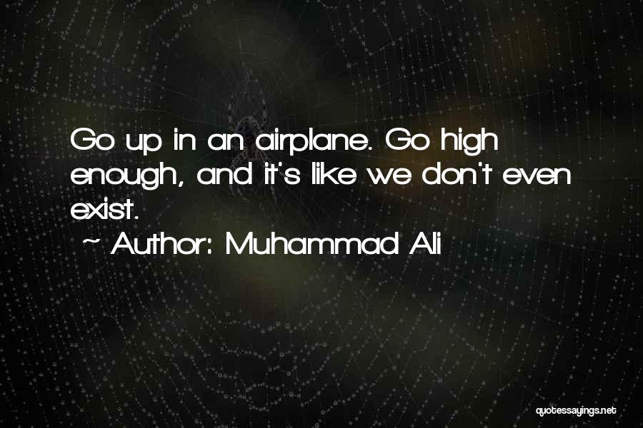 Muhammad Ali Quotes: Go Up In An Airplane. Go High Enough, And It's Like We Don't Even Exist.