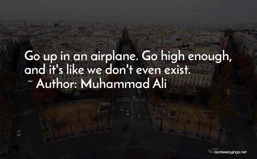 Muhammad Ali Quotes: Go Up In An Airplane. Go High Enough, And It's Like We Don't Even Exist.