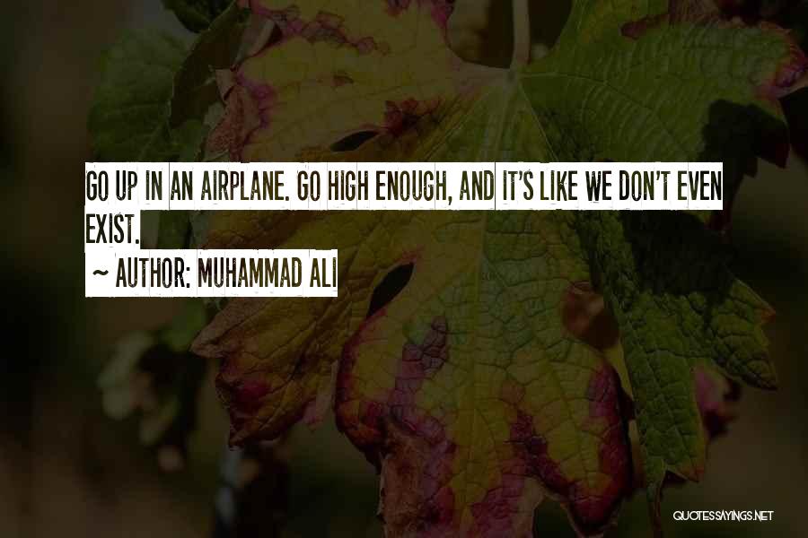 Muhammad Ali Quotes: Go Up In An Airplane. Go High Enough, And It's Like We Don't Even Exist.