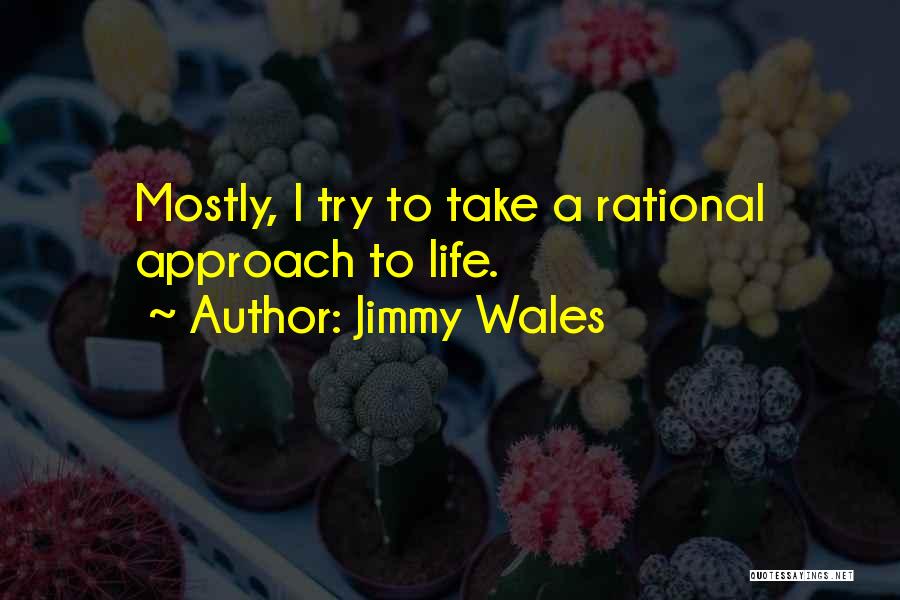 Jimmy Wales Quotes: Mostly, I Try To Take A Rational Approach To Life.