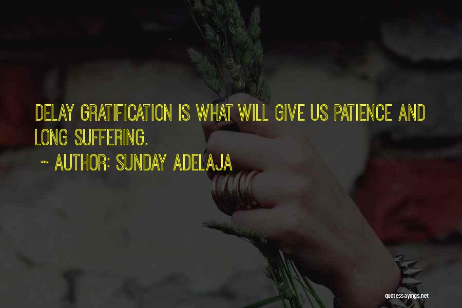 Sunday Adelaja Quotes: Delay Gratification Is What Will Give Us Patience And Long Suffering.