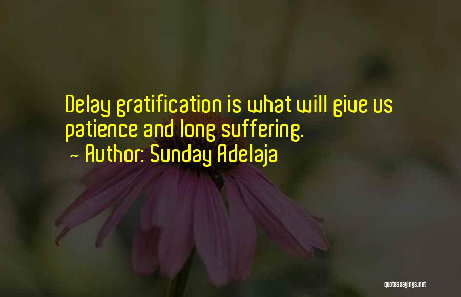 Sunday Adelaja Quotes: Delay Gratification Is What Will Give Us Patience And Long Suffering.