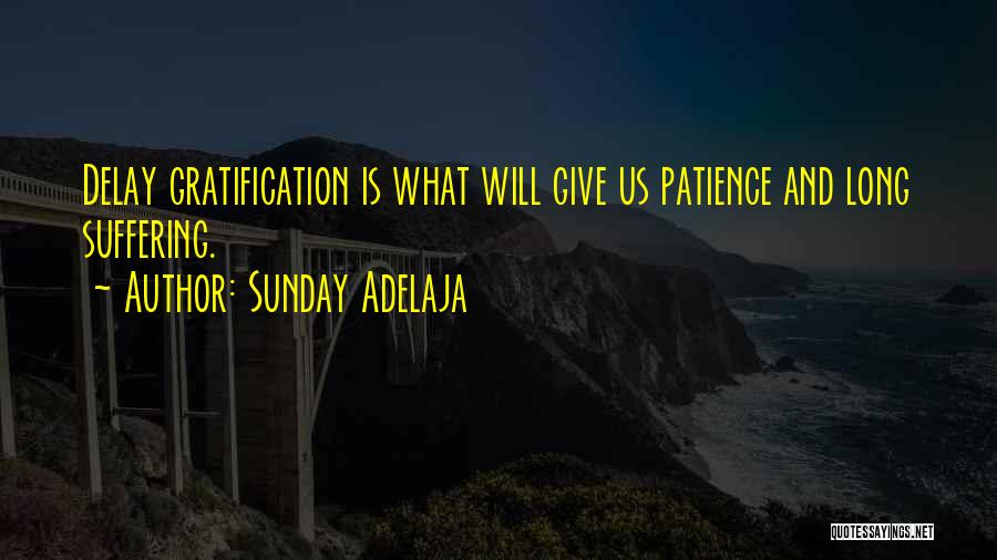 Sunday Adelaja Quotes: Delay Gratification Is What Will Give Us Patience And Long Suffering.