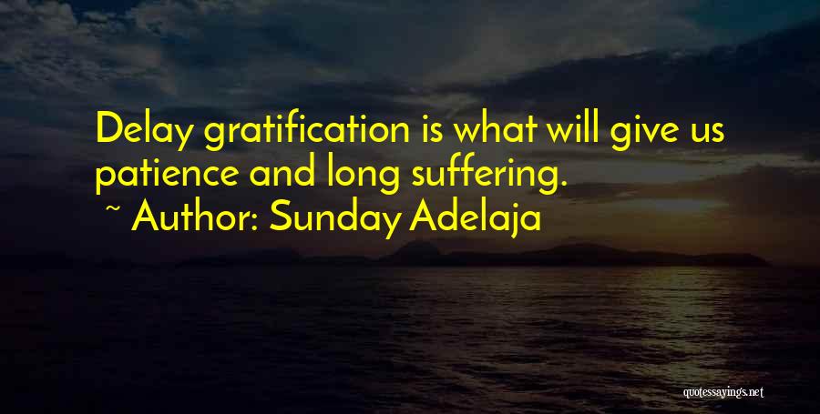 Sunday Adelaja Quotes: Delay Gratification Is What Will Give Us Patience And Long Suffering.